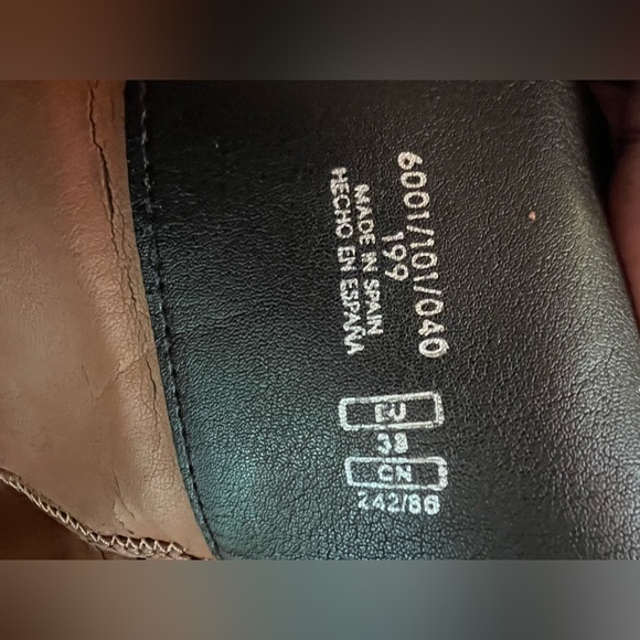 Zara Leather OTK Heeled Boots In Size 38/7.5 - Picture 5 of 8